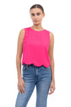 Scalloped Hem Top