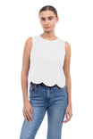 Scalloped Hem Top