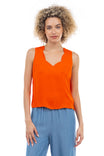 Scalloped Neckline Blouse