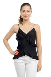 V-Neck Cami with Ruffles