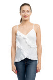 V-Neck Cami with Ruffles
