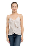 V-Neck Cami with Ruffles