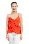 V-Neck Cami with Ruffles