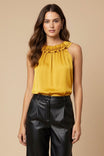 Ruffle Neck Satin Tank