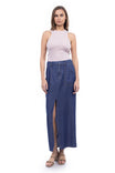 Tencel™ High Front Slit Maxi Skirt