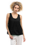 Scoop Neck Tank With Pleat Detail