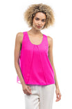 Scoop Neck Tank With Pleat Detail