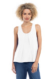 Scoop Neck Tank With Pleat Detail