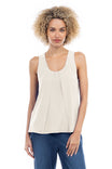 Scoop Neck Tank With Pleat Detail