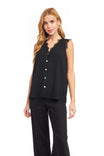 V-neck Top With Lace Detail