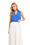 V-neck Top With Lace Detail