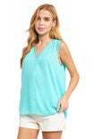 V-neck Top With Lace Detail