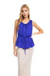 Shirred Drawstring Tank Top