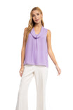 Tank U-neck Sleeveless Cowl Neck Top
