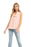 Tank U-neck Sleeveless Cowl Neck Top