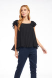 Double Pleated A Line Blouse