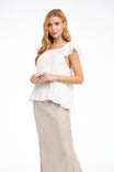 Double Pleated A Line Blouse
