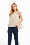 Double Pleated A Line Blouse