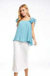 Double Pleated A Line Blouse