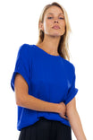 Dolman Short Plisse Sleeve Blouse