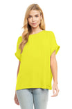 Dolman Short Plisse Sleeve Blouse