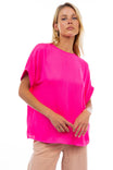 Dolman Short Plisse Sleeve Blouse