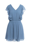 Pearl Beaded Ruffle Fit And Flare Dress