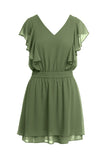 Pearl Beaded Ruffle Fit And Flare Dress