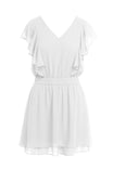 Pearl Beaded Ruffle Fit And Flare Dress
