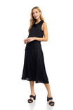 Asymmetric Ruched Midi Dress
