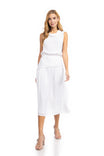 Asymmetric Ruched Midi Dress
