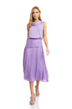 Asymmetric Ruched Midi Dress
