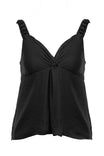 Knotted Slvless Flare Cami
