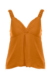 Knotted Slvless Flare Cami