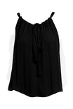 Tunnel Tie Satin Swing Top