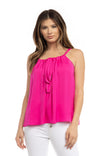 Tunnel Tie Satin Swing Top