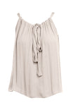 Tunnel Tie Satin Swing Top