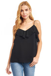 Scallop Embroidered Ruffle Cami