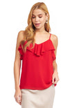 Scallop Embroidered Ruffle Cami