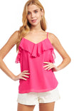 Scallop Embroidered Ruffle Cami