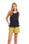 Peplum Tank With Binding Detail