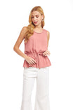 Peplum Tank With Binding Detail