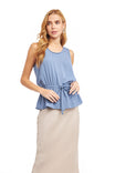 Peplum Tank With Binding Detail