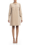 Long Sleeve Safari Mini Dress