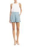 Pleated Rolled Cuff Shorts