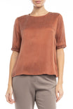 1/2 Sleeve Crew Neck Blouse