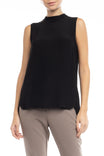 Mock Neck Curved Hem Top