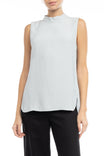 Mock Neck Curved Hem Top