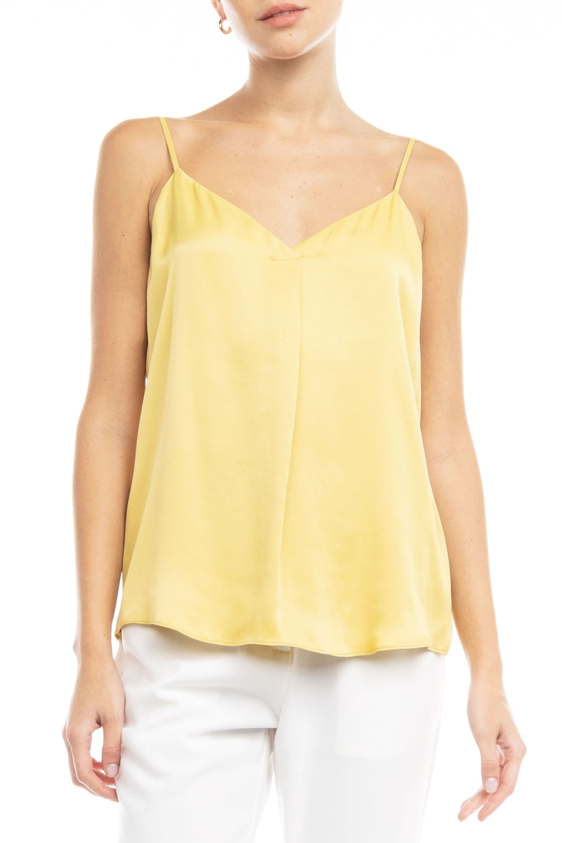 Pleat Front V-Neck Cami