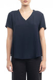 V-neck Short Sleeve Blouse